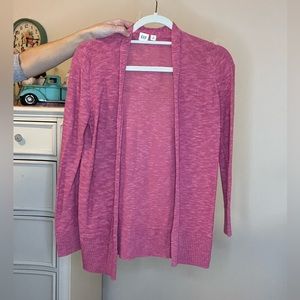 Gap Mauve pink open sweater cardigan